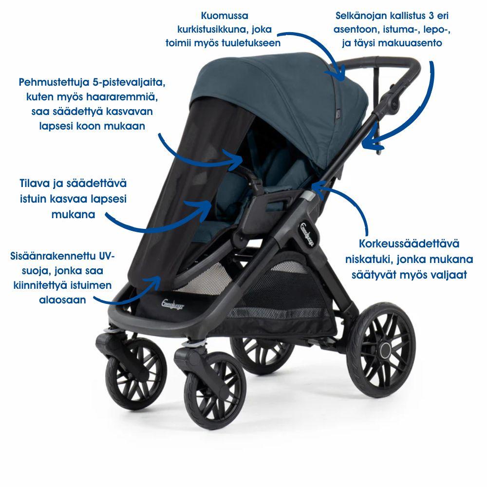 Emmaljunga Sento Seat Flat +, Urban Graphite