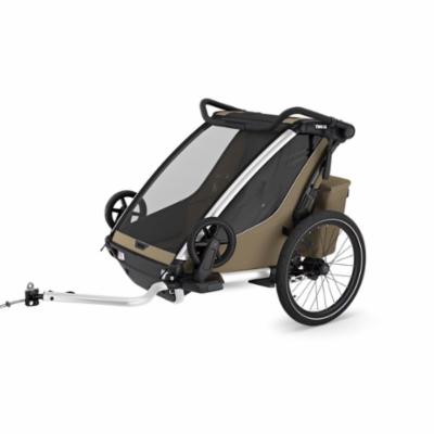 Thule Chariot Cross 2 kahdenistuttava Pyöräkärry - Khaki