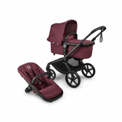 Bugaboo Fox 5 Renew Complete Yhdistelmävaunut - Black/Dark Cherry