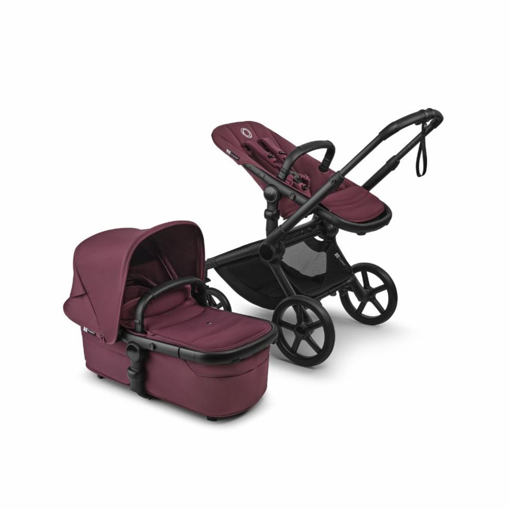 Bugaboo Fox 5 Renew Complete Yhdistelmävaunut - Black/Dark Cherry