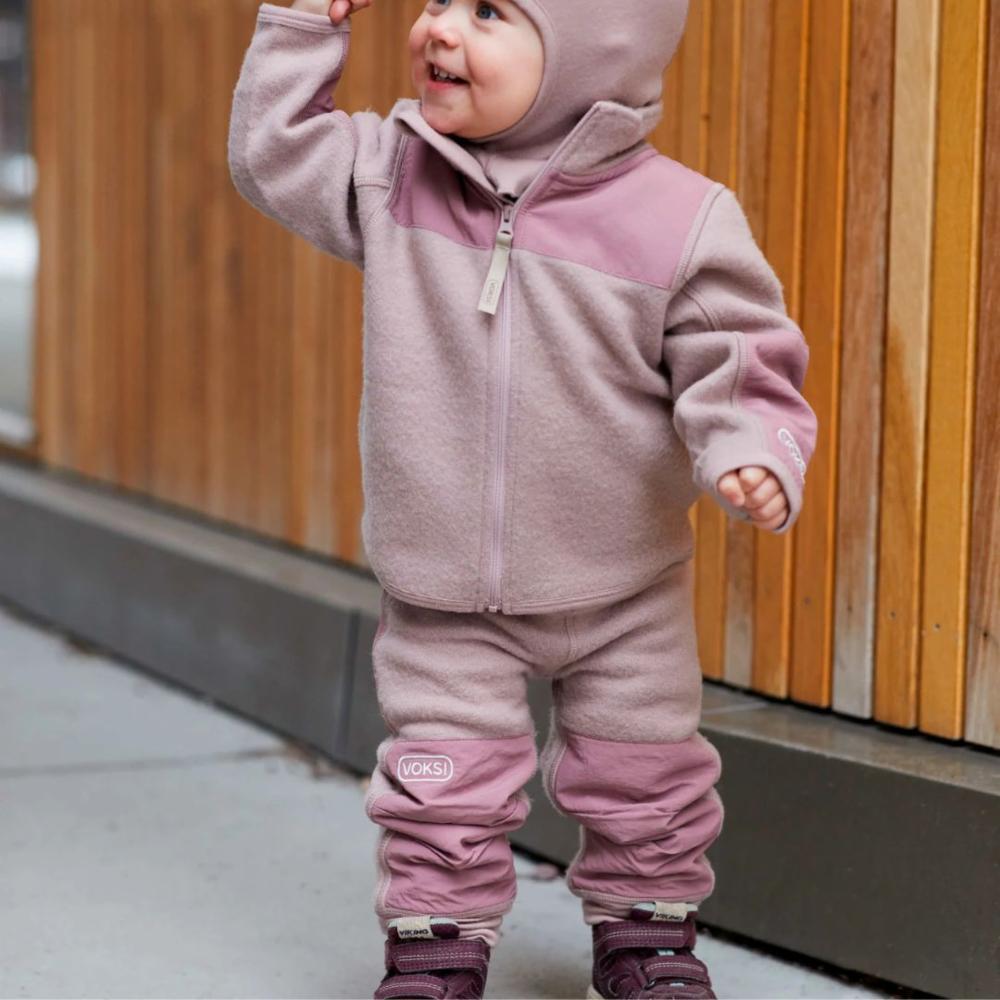 Voksi Villahousut (villafleece) - Soft Grape - Koko 98-104