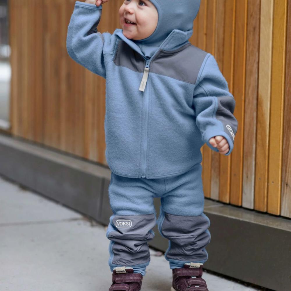 Voksi Villahousut (villafleece) - Blue Bell - Koko 98-104