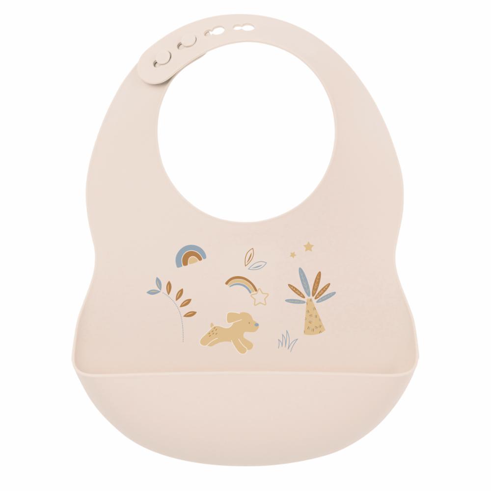 Nattou Silikoni Ruokalappu - Sand printed