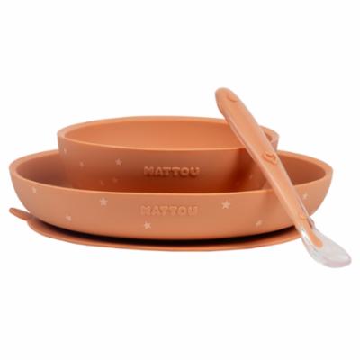 Nattou Lasten astiasto 3 osaa - Terracotta