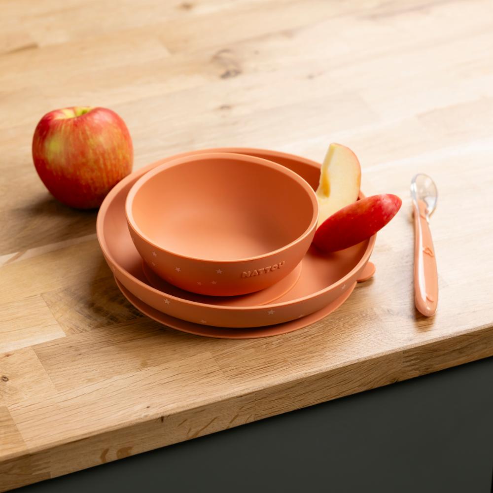 Nattou Lasten astiasto 3 osaa - Terracotta