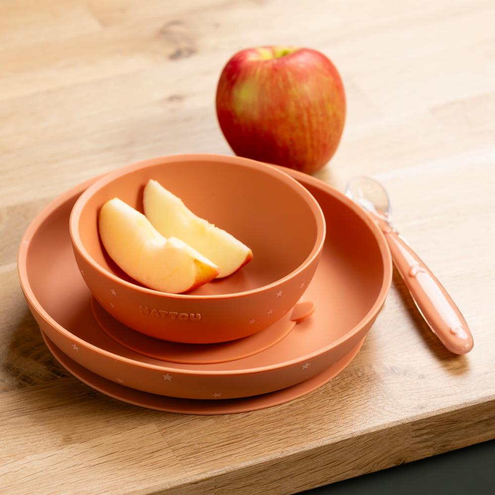 Nattou Lasten astiasto 3 osaa - Terracotta