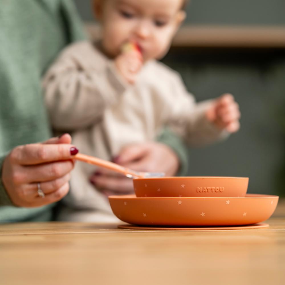 Nattou Lasten astiasto 3 osaa - Terracotta