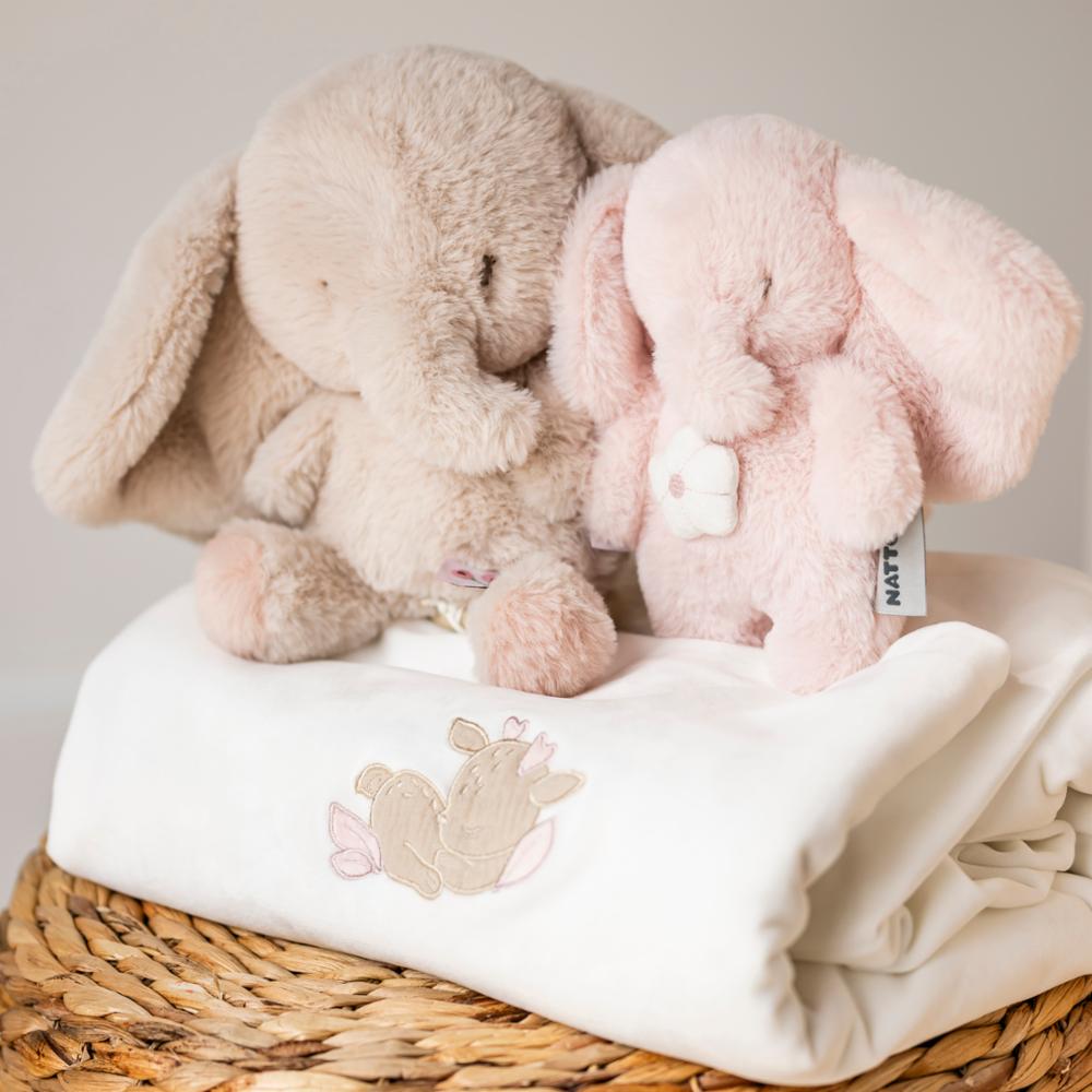 Nattou Soittorasia renkaalla - Fanfan norsu pink