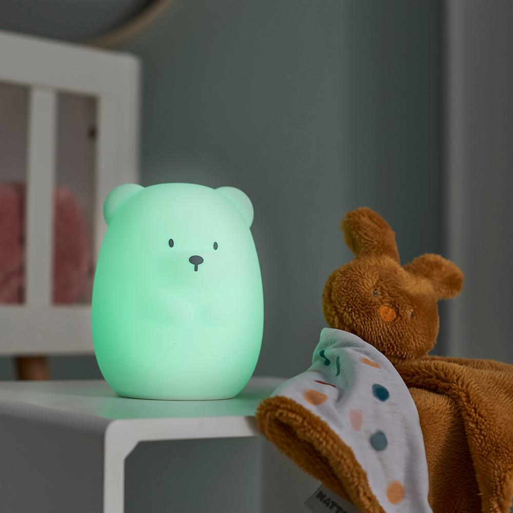 Nattou Yövalo Silikoninen - Bear White 16 cm