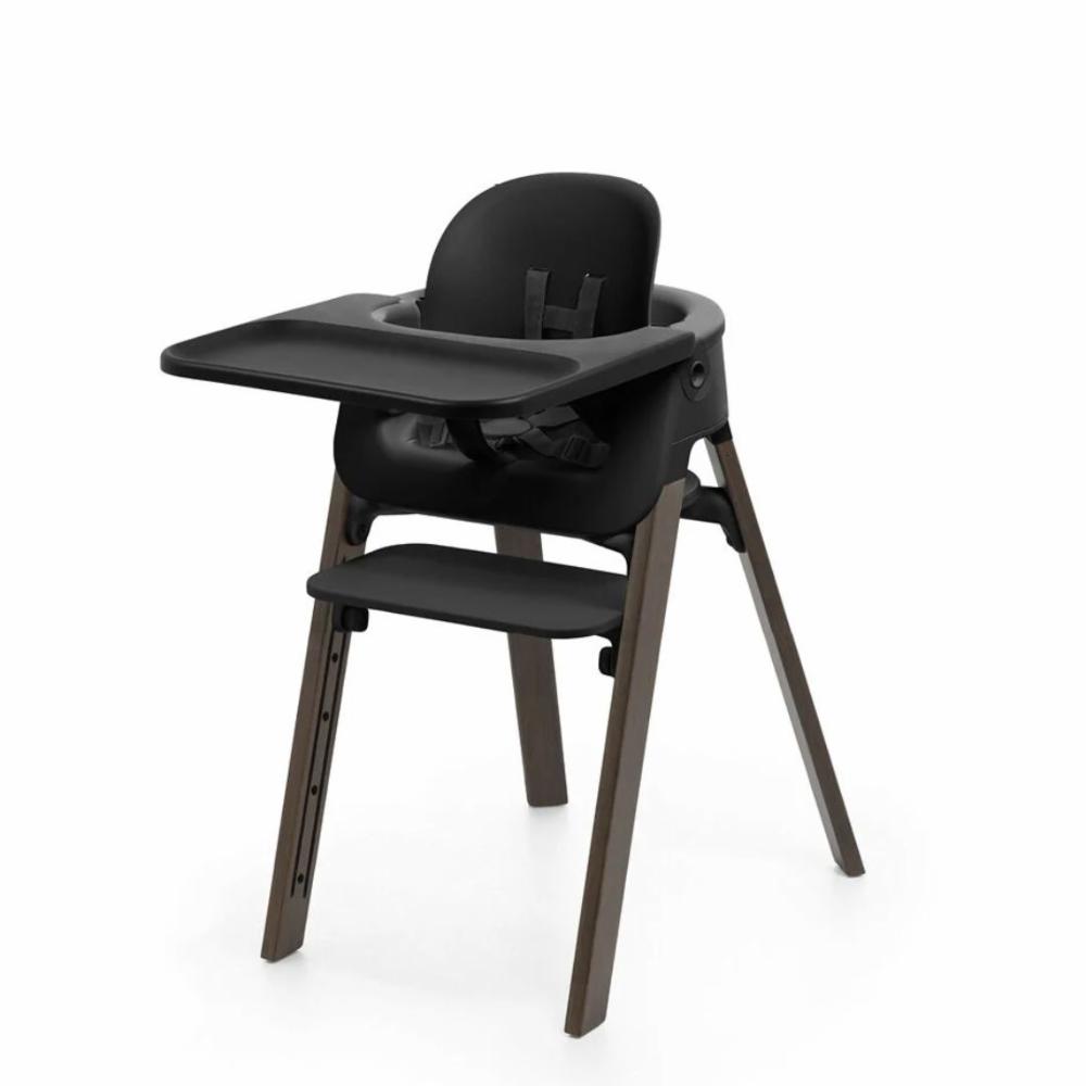Stokke Steps Syöttötuoli - Black/Warm Brown