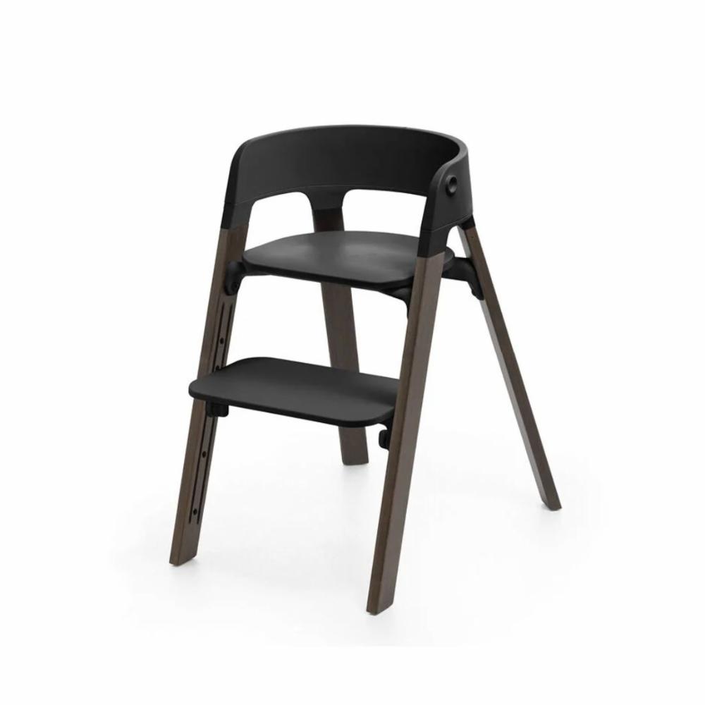 Stokke Steps Syöttötuoli - Black/Warm Brown