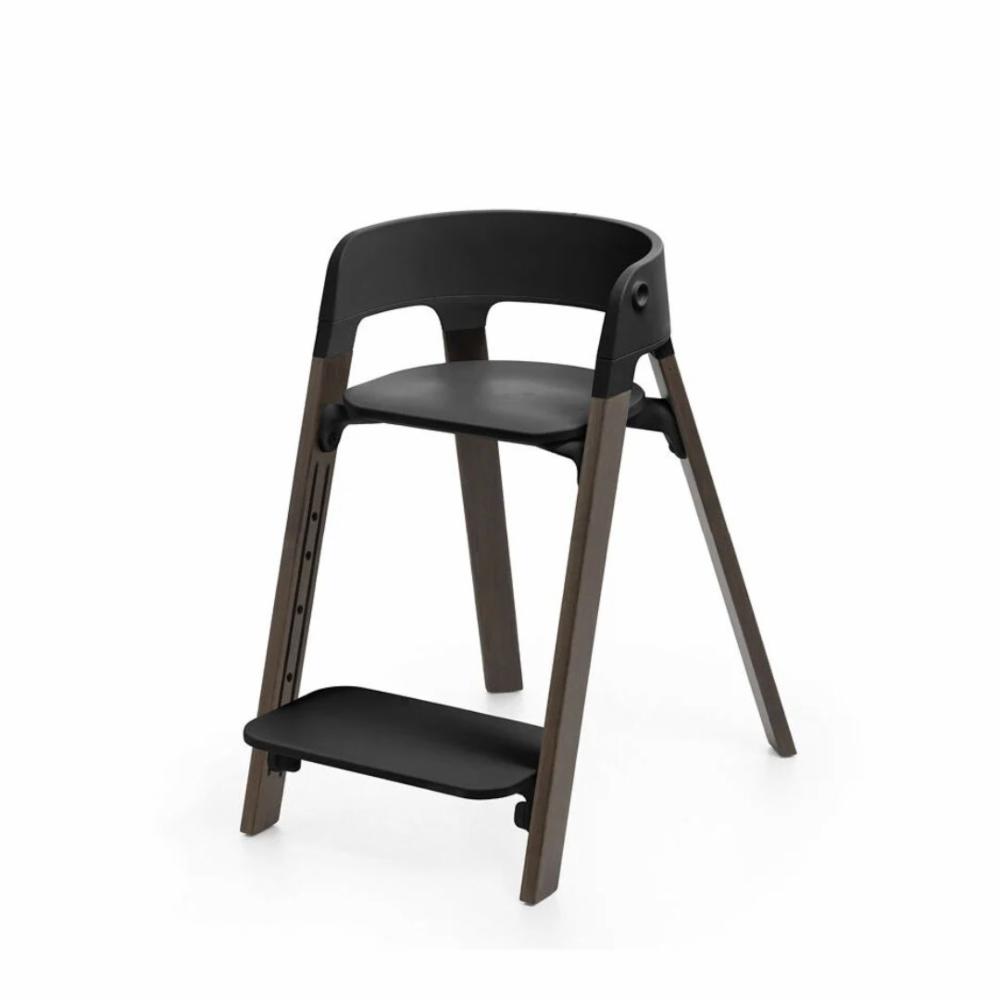 Stokke Steps Syöttötuoli - Black/Warm Brown