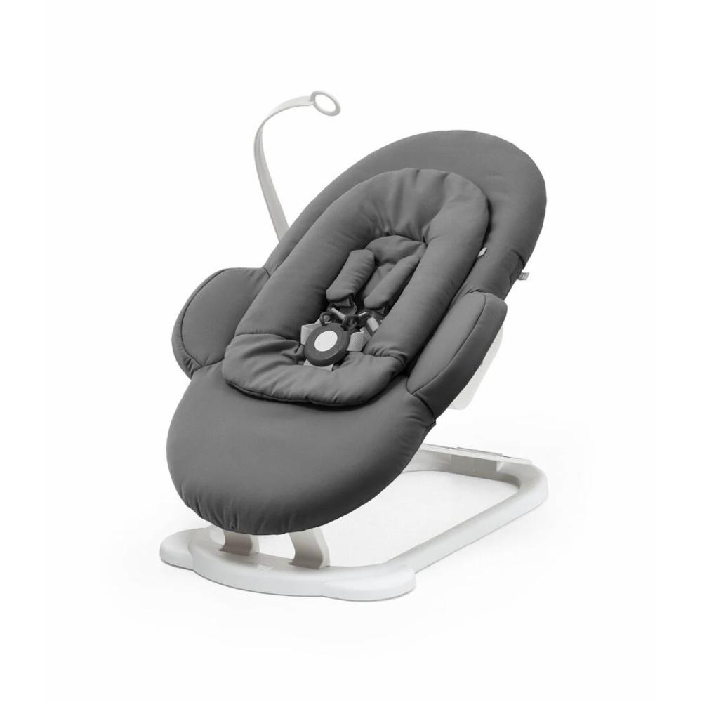 Stokke Steps Bouncer - White/Herringbone Grey