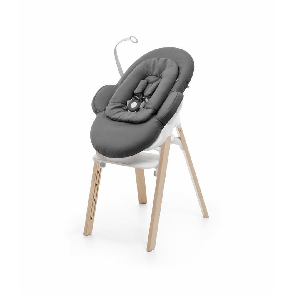 Stokke Steps Bouncer - White/Herringbone Grey