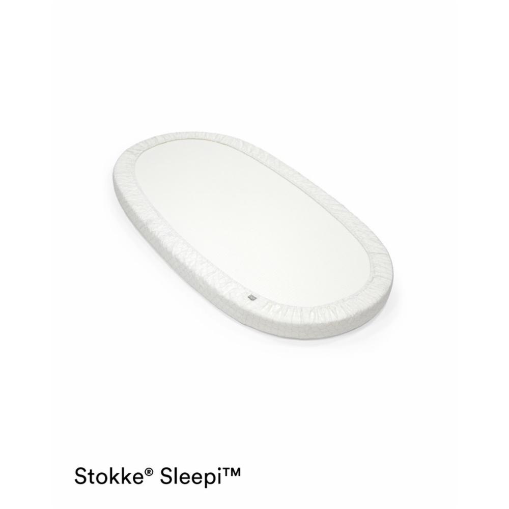Stokke Sleepi Fitted Sheet Oval V3 - Fans Grey