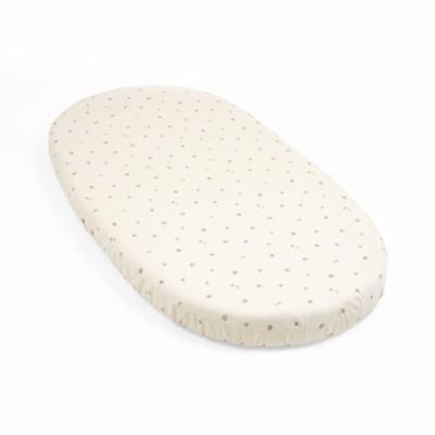 Stokke Sleepi Fitted Sheet Oval V3 - Flower Ecru