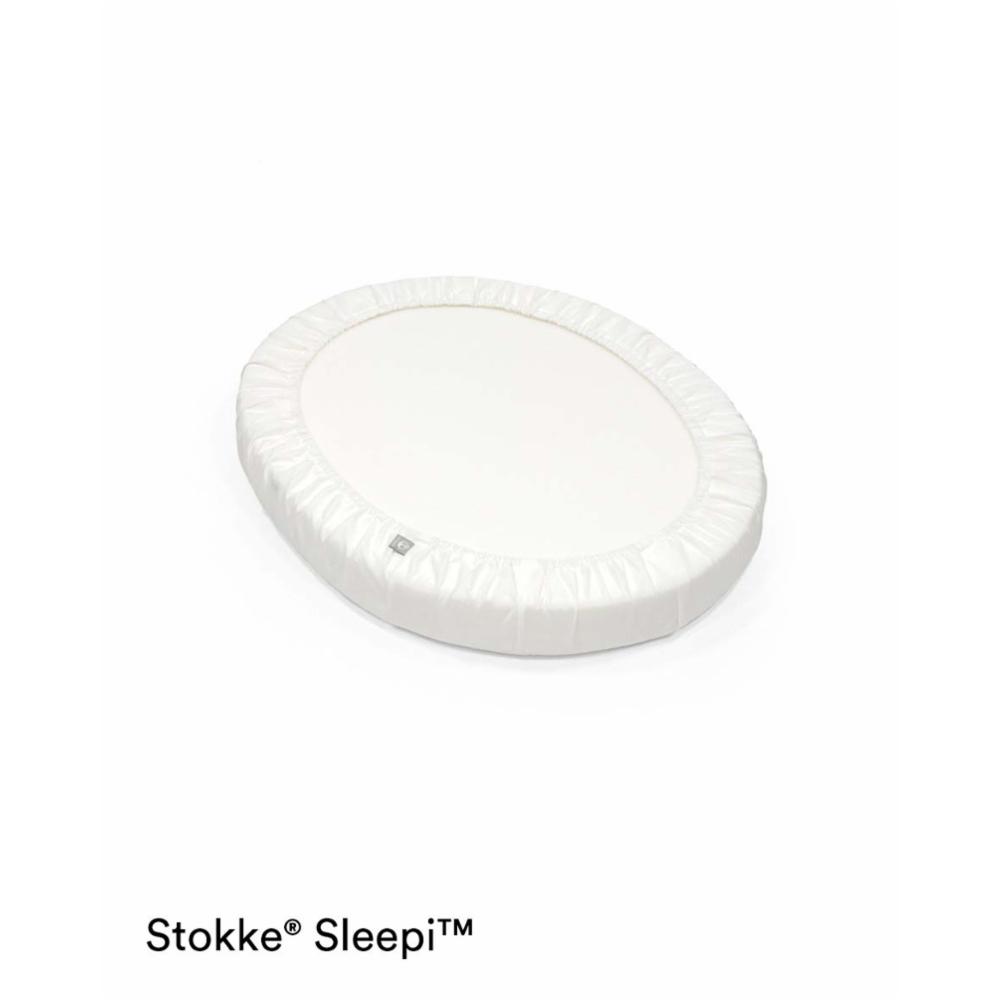 Stokke Sleepi Mini Lakana V3/V2 Muotoonommeltu - Valkoinen