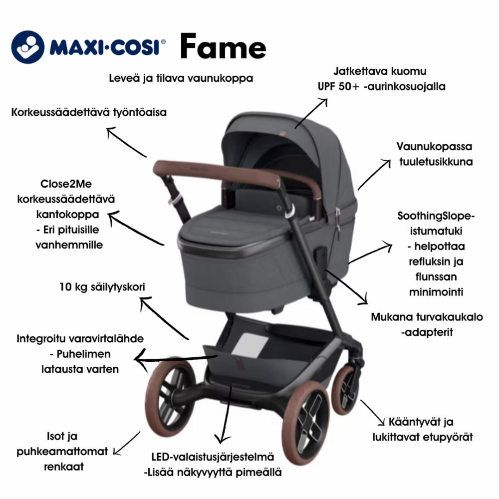Maxi-Cosi Fame Yhdistelmävaunut - Twillic Graphite