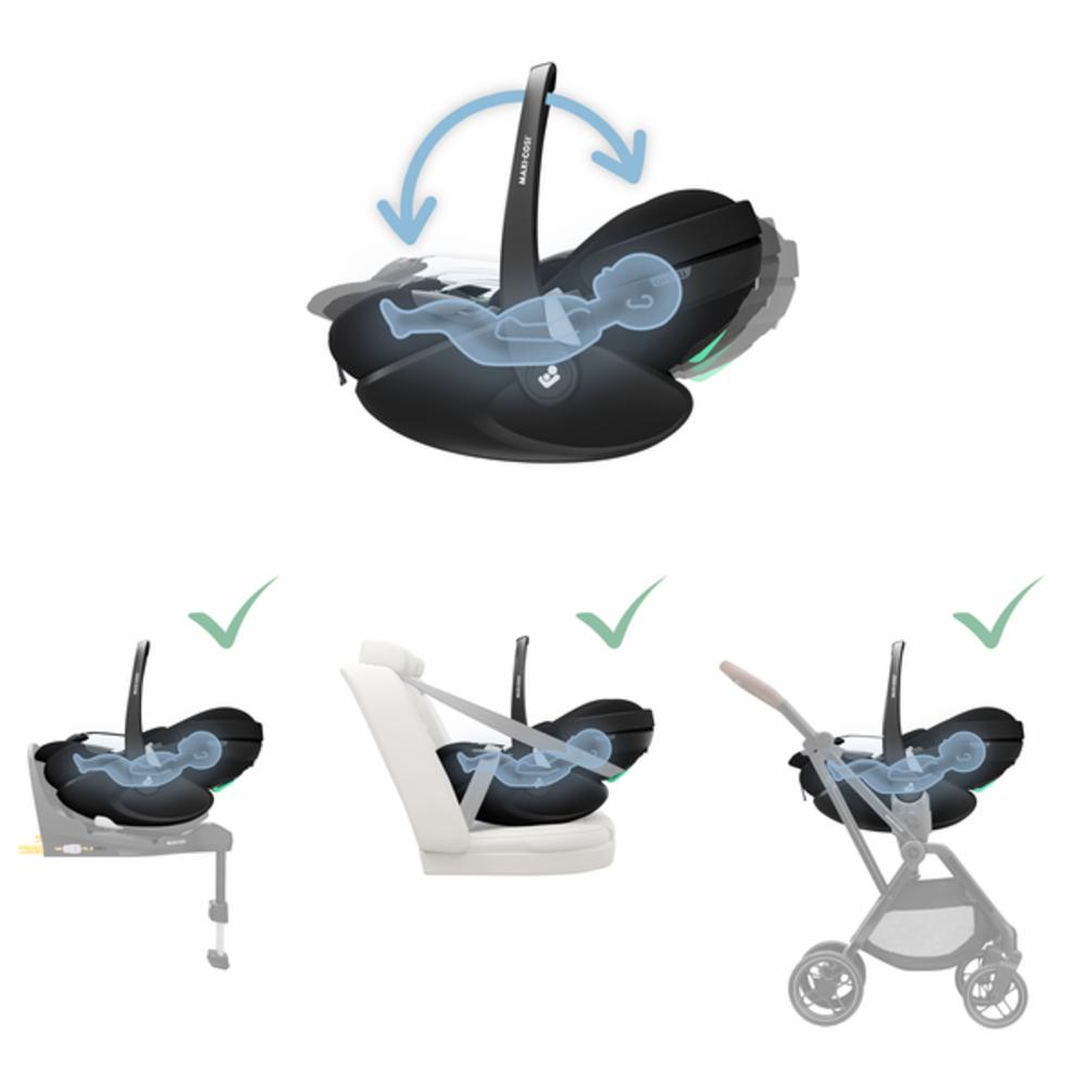Maxi-Cosi Pebble 360 PRO 2 Turvakaukalo - Twillic Black
