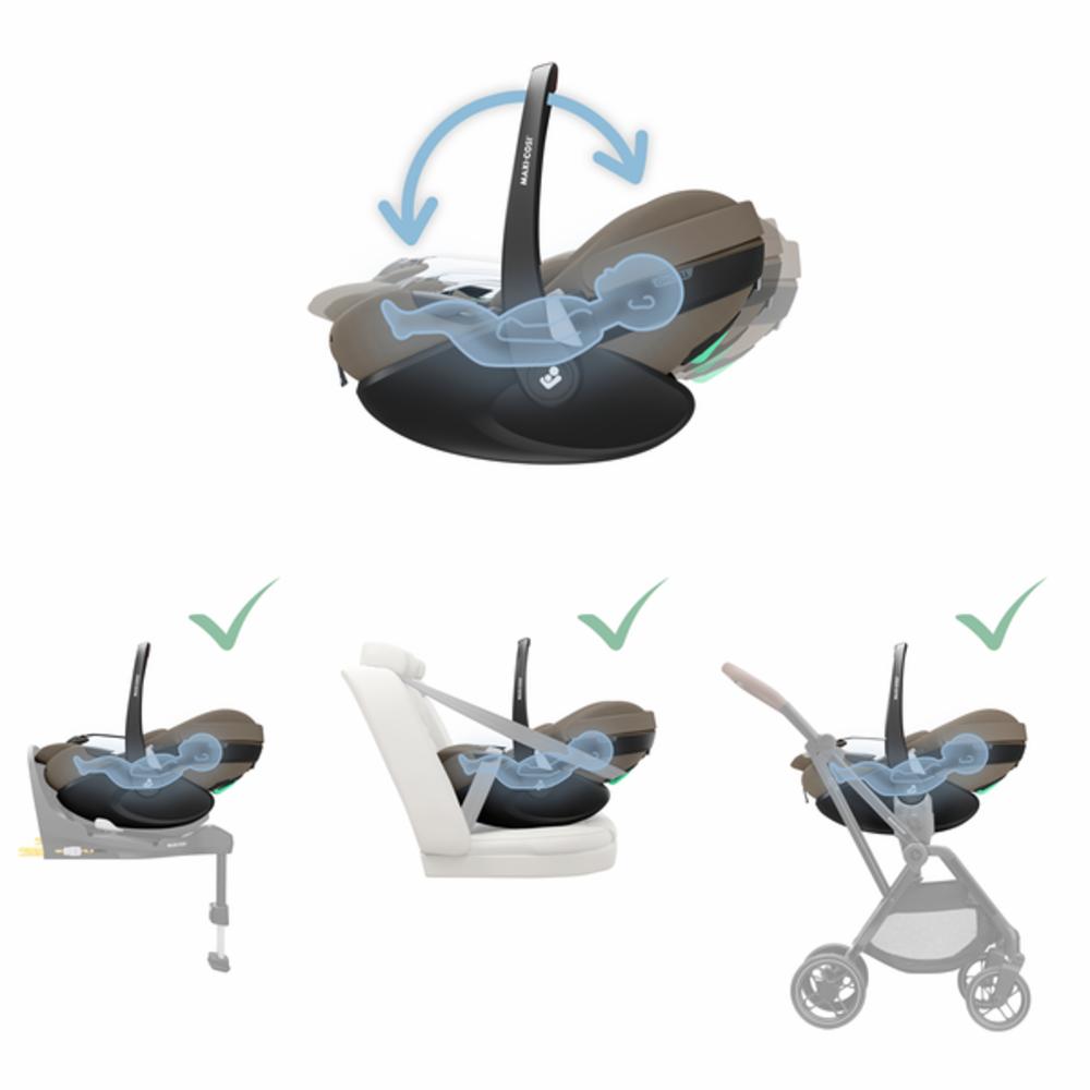 Maxi-Cosi Pebble 360 PRO 2 Turvakaukalo - Twillic Truffle