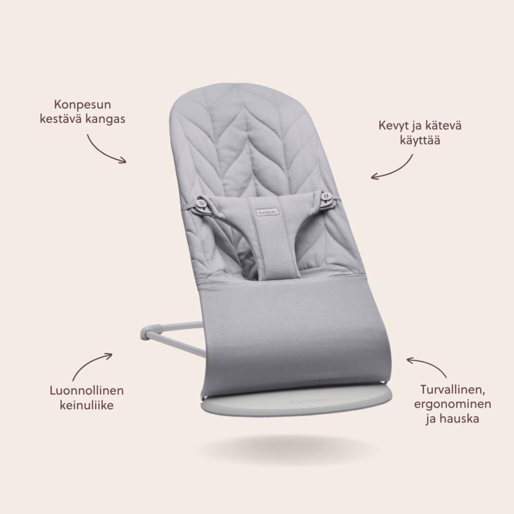 Baby Björn Bouncer Bliss - Petal Q Light Grey