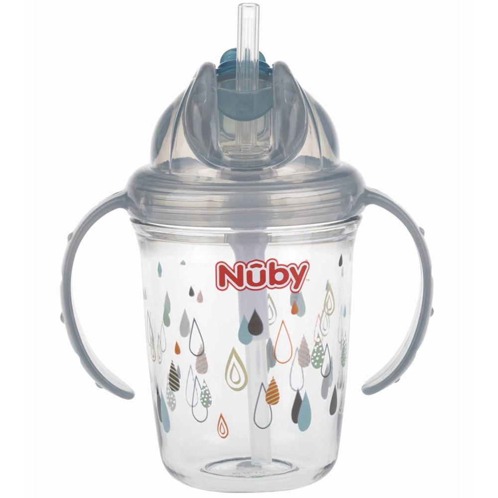 Nuby Pillimuki Tritan 240ml, GREY_DROP