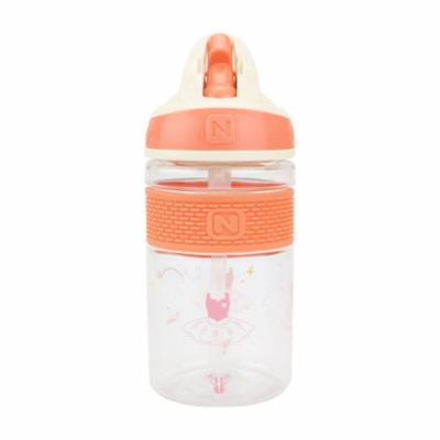 Nuby 2N1 Hard Spout Push Juomapullo 360ml, ORANSSI