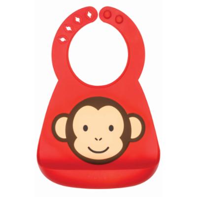 Nuby Silikoni Ruokalappu El&auml;in, MONKEY