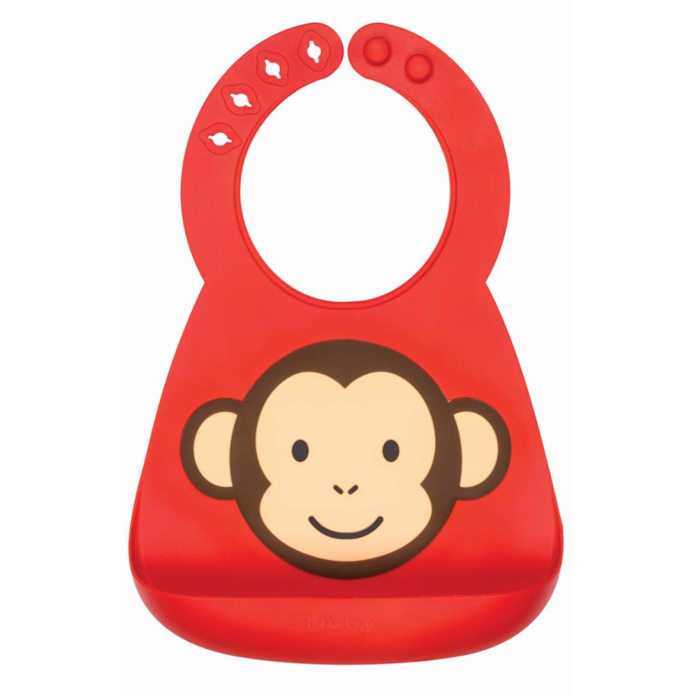 Nuby Silikoni Ruokalappu Eläin, MONKEY