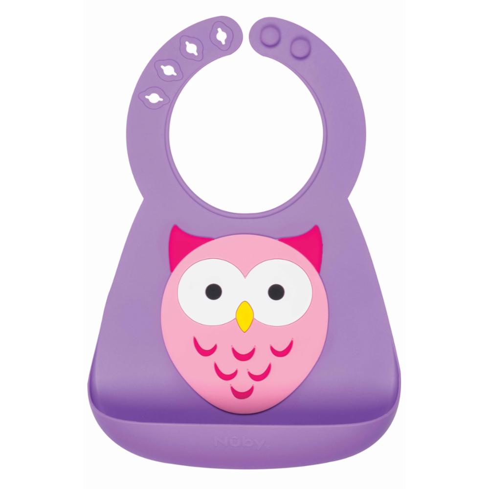 Nuby Silikoni Ruokalappu Eläin, OWL