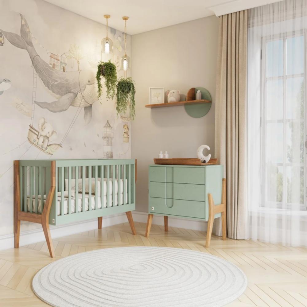 YappyKids YappyIcon Pinnasänky 120*60cm - Green/Natur