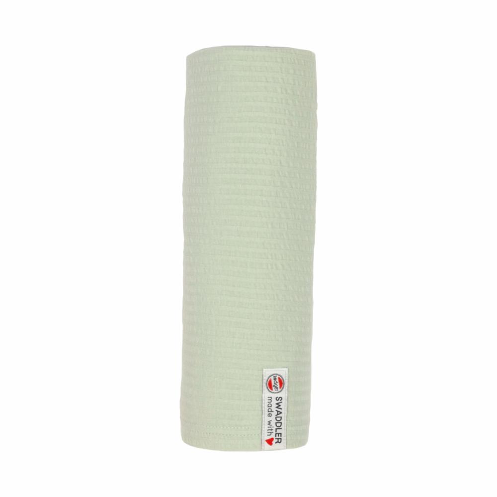 Lodger Swaddler Harso 120 x 120 cm - Silk Vaaleanvihreä