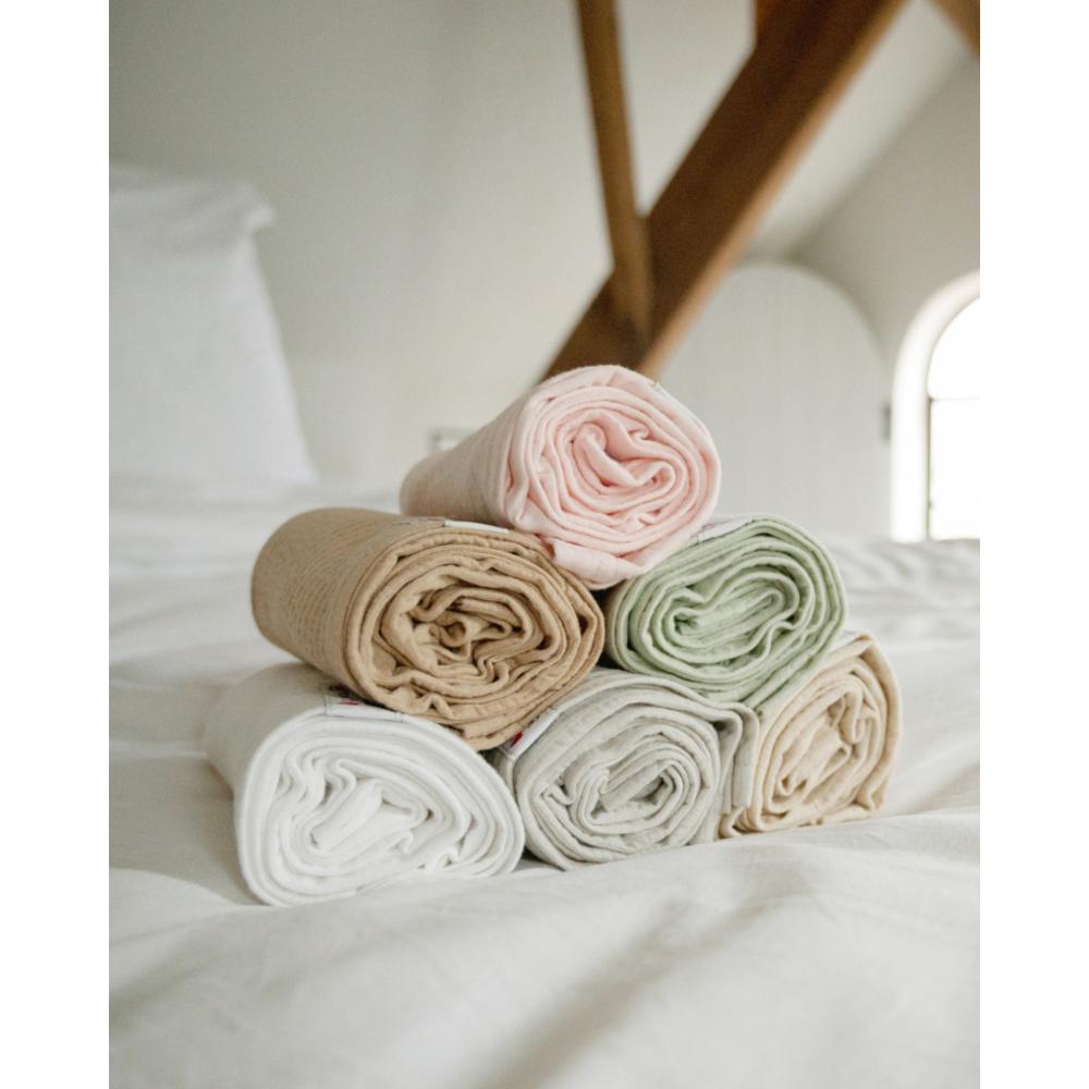 Lodger Swaddler Harso 120 x 120 cm - Silk Vaaleanvihreä