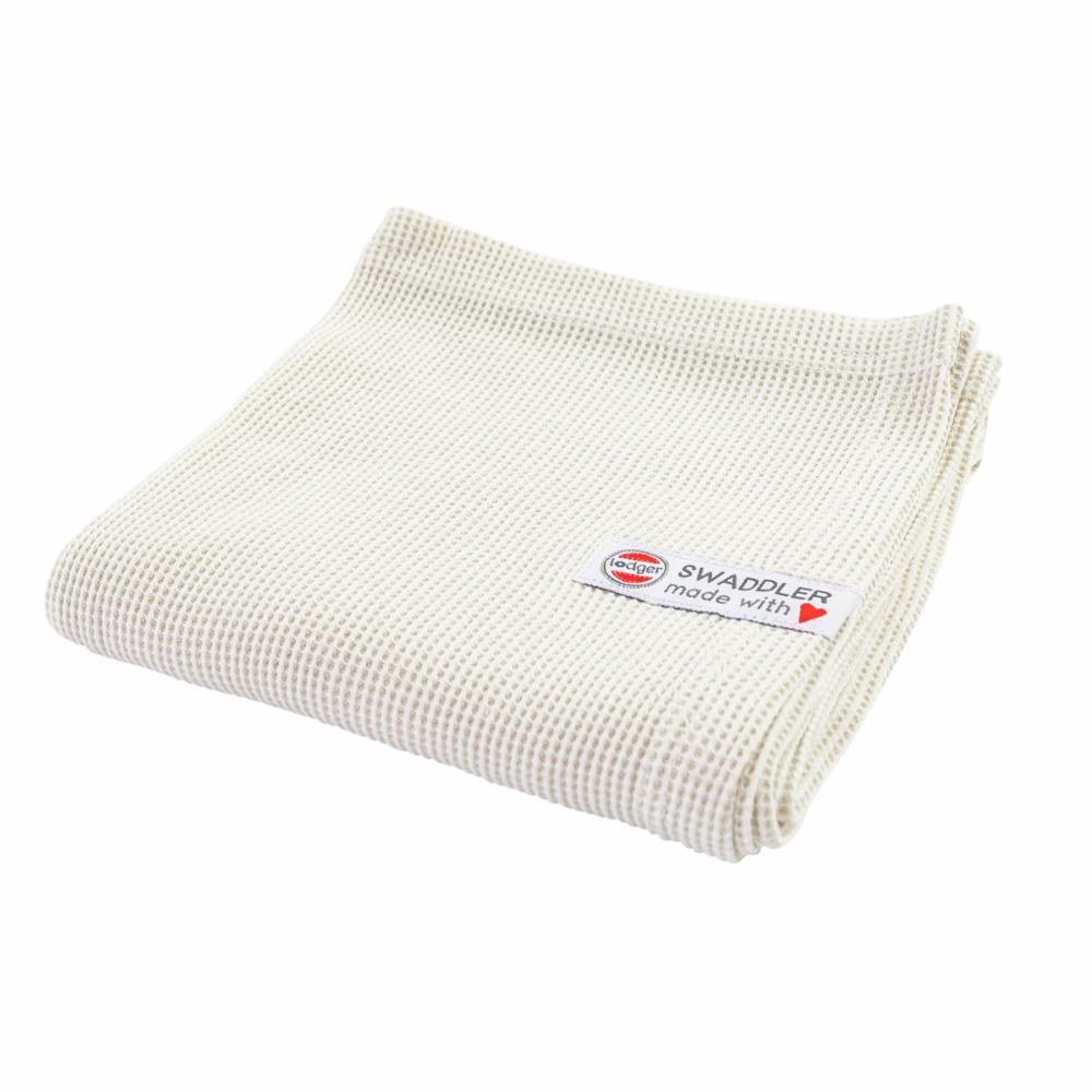 Lodger Ciumbelle swaddle from waffle cotton 70x70 - Cloud Dancer
