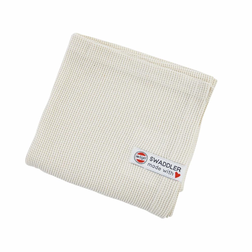 Lodger Ciumbelle swaddle from waffle cotton 70x70 - Cloud Dancer