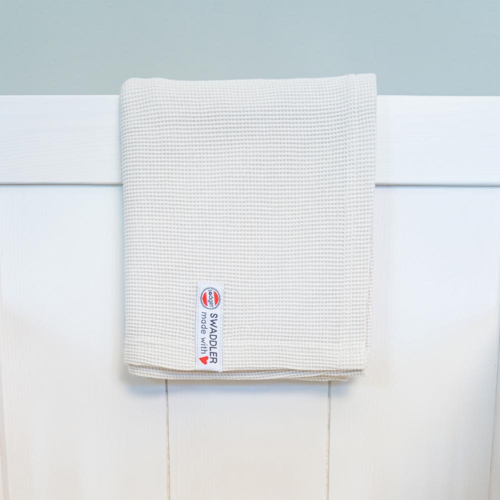 Lodger Ciumbelle swaddle from waffle cotton 70x70 - Cloud Dancer