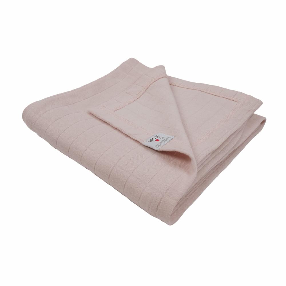 Lodger Swaddler Harso Solid 70 x 70 cm - Powder Vaaleanpunainen