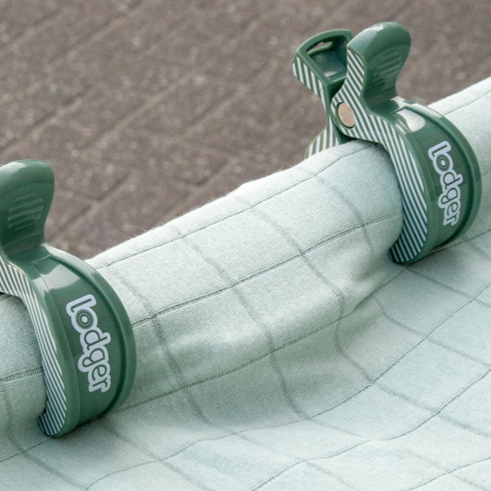 Lodger Harso Klipsi 2kpl - Green Stripe