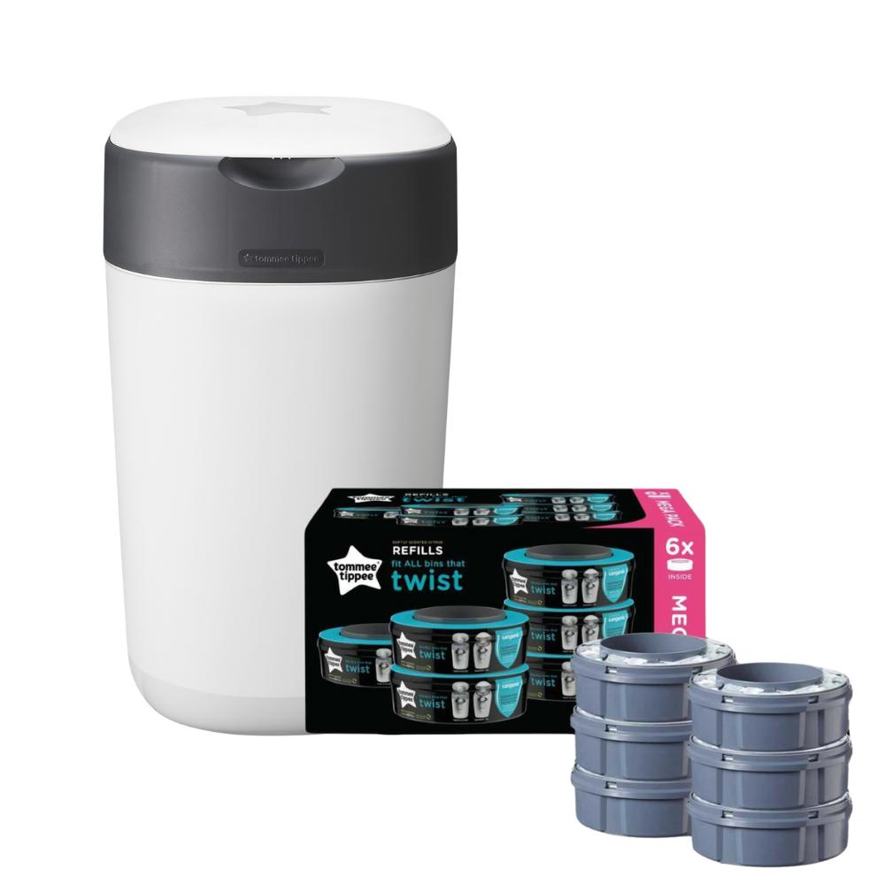Sangenic Twist&Click Nappy Bin + 6 refills