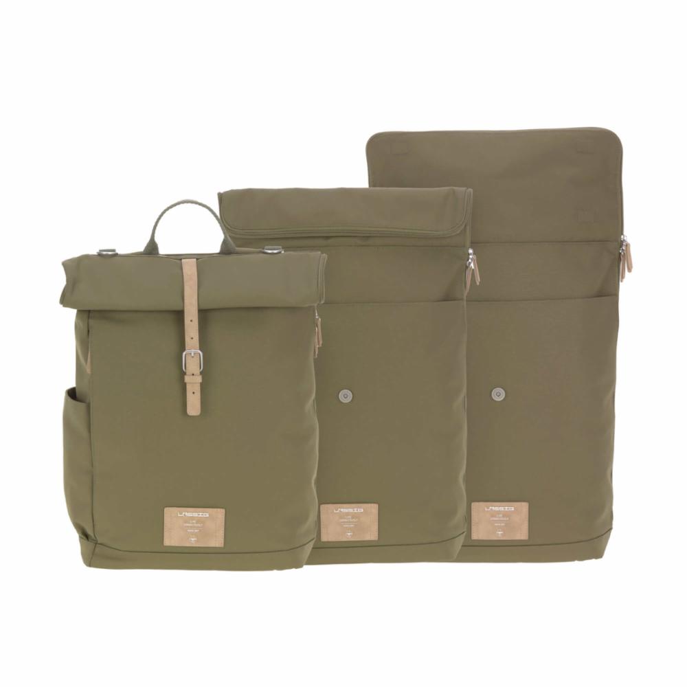 Lässig Rolltop Hoitolaukku/Reppu - Olive