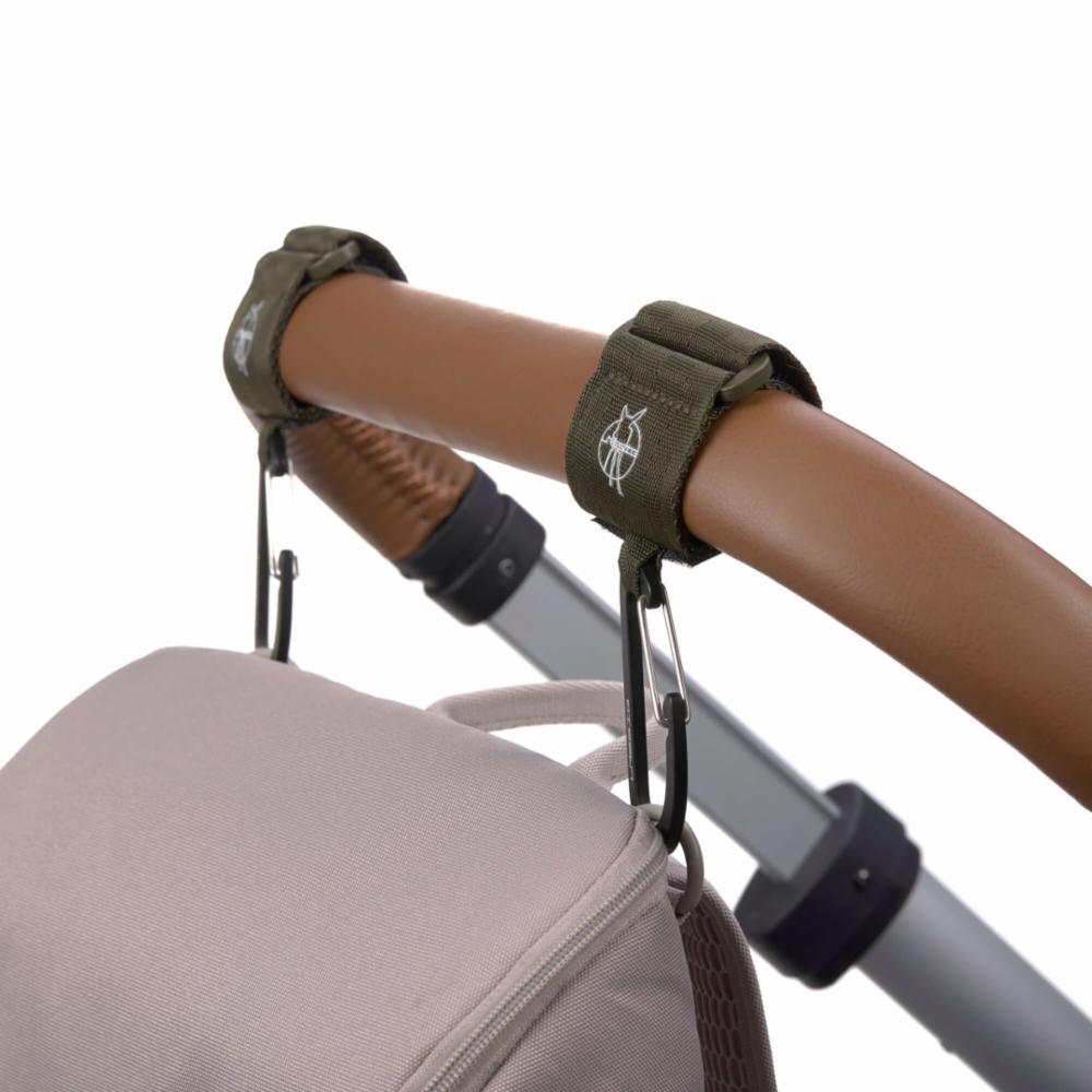 Lässig Stroller Hooks 2 pack - Olive