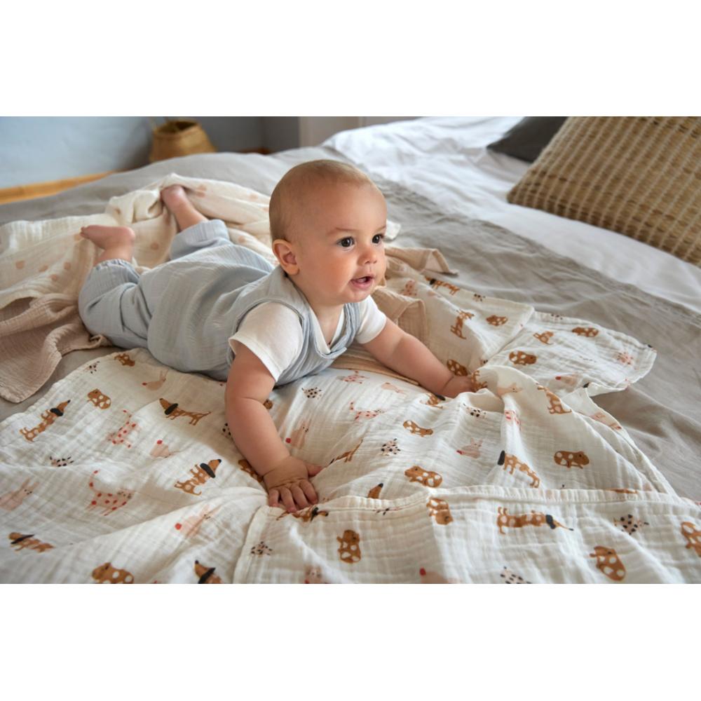 Lässig Swaddle 85cm 3pc, LM royal blue