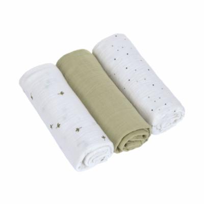 Lässig Swaddle 85cm 3pc, Leave Olive