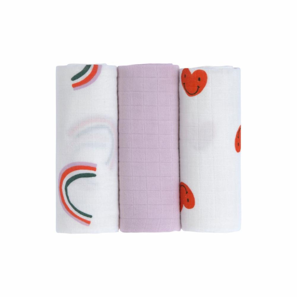 Lässig Puuvillaharso 60cm 3kpl - Happy Lavender