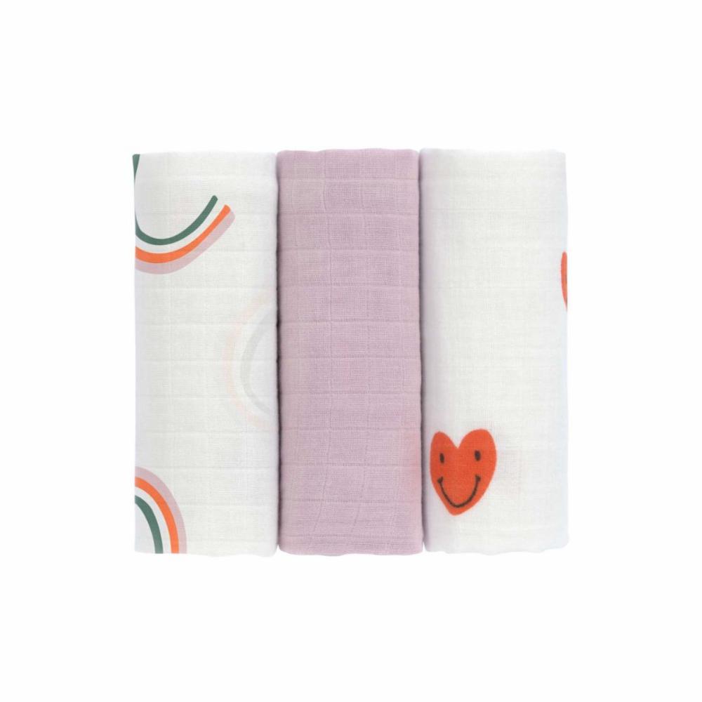 Lässig Puuvillaharso 60cm 3kpl - Happy Lavender