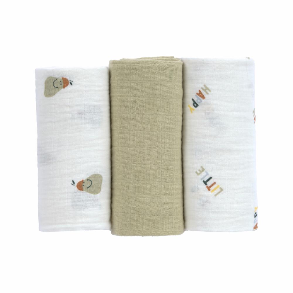 Lässig Puuvillaharso 60cm 3kpl - Happy Fruits Pear