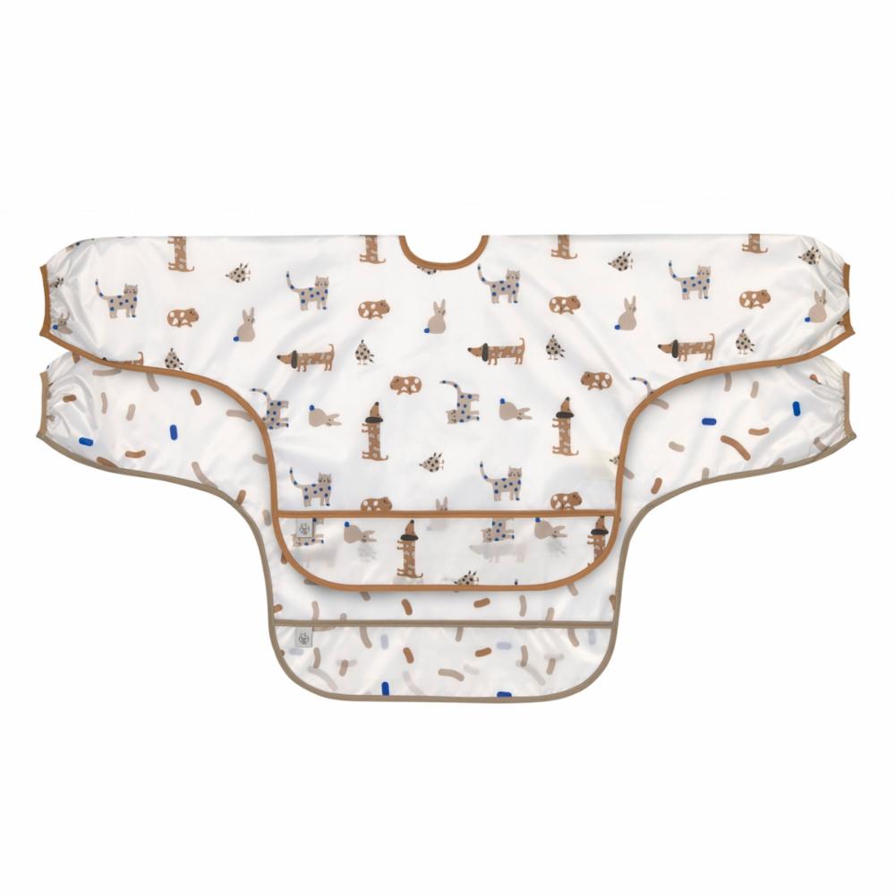 Lässig Ruokalappu Hihalla 2 kpl Little Mate - Royal Blue