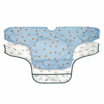 Lässig Ruokalappu Hihalla 2kpl - Happy Sky blue