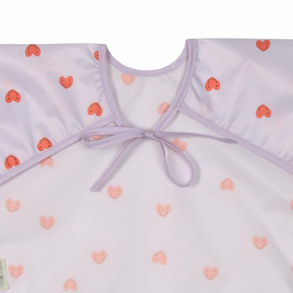 Lässig Ruokalappu Hihalla 2kpl - Happy Lavender