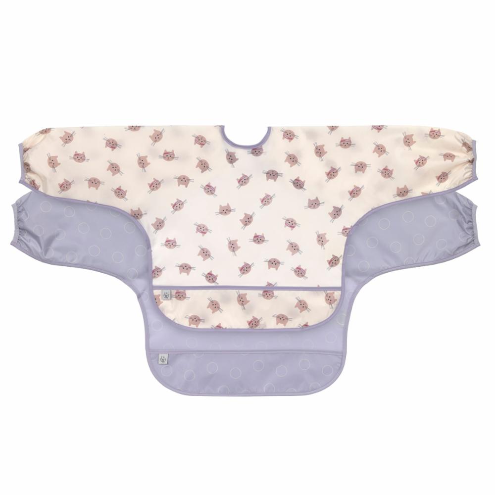 Lässig Ruokalappu Hihalla 2kpl - Tiny Cat